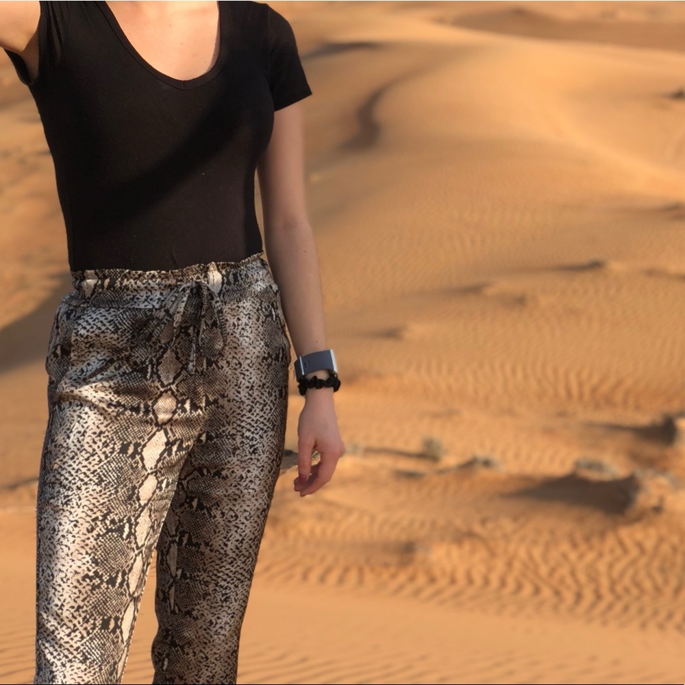 Flowy Snake Print pants